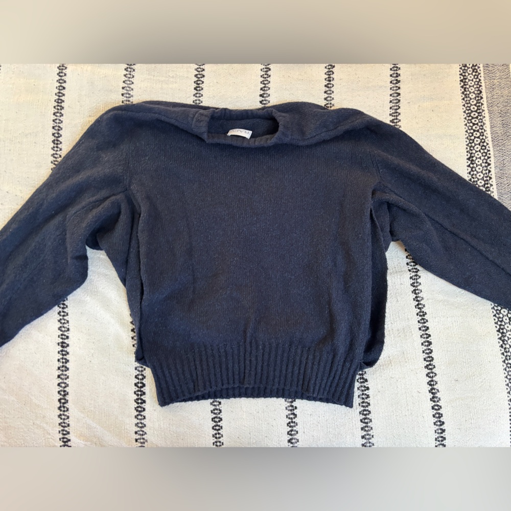 Raey Women's Navy Blue Cotton/Wool/Cashmere Blend Crew Oversized Sweater Size M - Picture 7 of 13